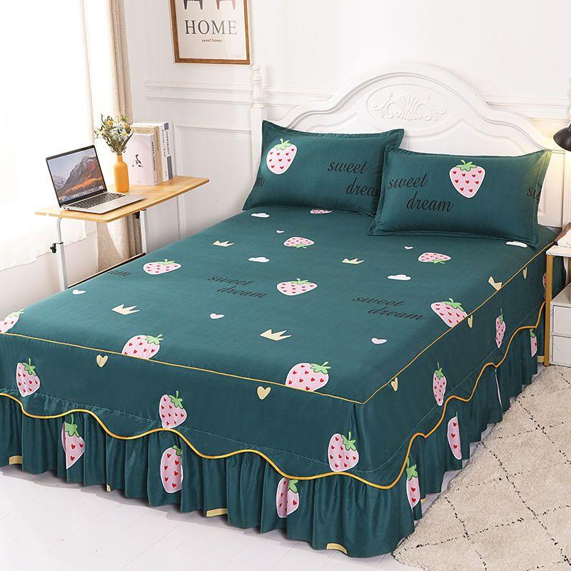 Юбка для двуспальной кровати, хлопковое покрывало, покрывало размера King Queen Size, покрывало на кровать 1,2/1,5/1,8/2,0 м, летние пылезащитные украшения для кровати