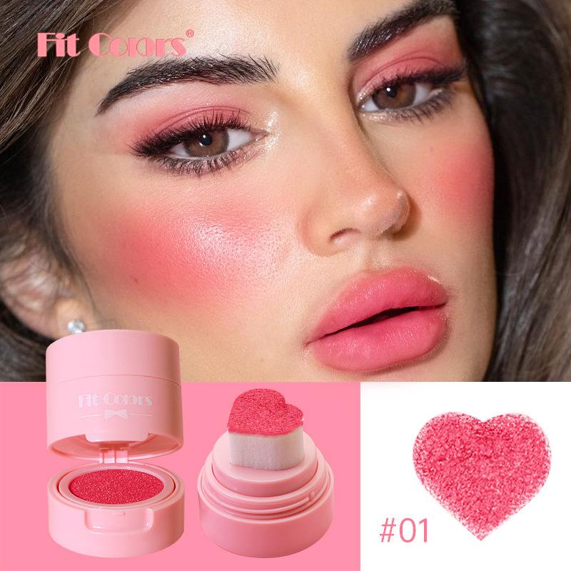Fit Colors 6 Color Love Air Cushion Stamp Blush Velvet Water Moisturizing Eye Shadow Repair Liquid Blush