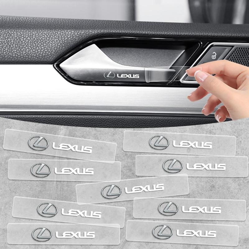 Hot Car Door Handle Sticker Rearview Mirror Protective Decal Stickers Car Goods For Lexus IS ES GS LS UX NX RX