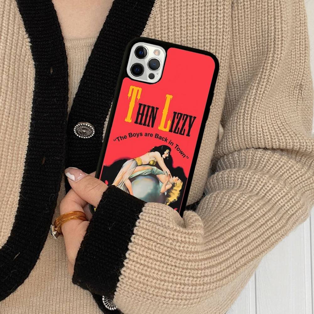 Rock Band T-Thin LizzyS For IPhone 17 16 15 14 13 Pro 12 11 Pro Max Hard PC+TPU Phone Cases Back Cover