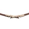 Colantotte Magnetic TAO Necklace Slim RAFFI mini Brown/Champagne Gold, Size L, Women's