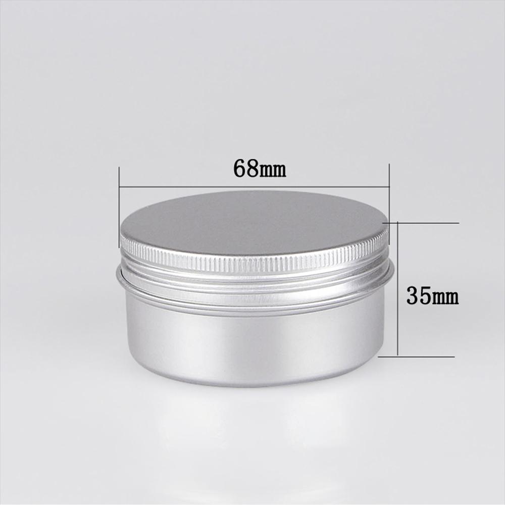 Cosmetic Cream Jar 5g 10g 15g 20g 30g Candle Jar 50g 100g 150g 200g 250g Lipbalm Makeup Container Empty Aluminum Tin with Lid