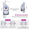 4-поршневой MTB гидравлический дисковый тормоз для велосипеда, алюминиевые передние и задние велосипедные тормоза с суппортом для шоссейного велосипеда