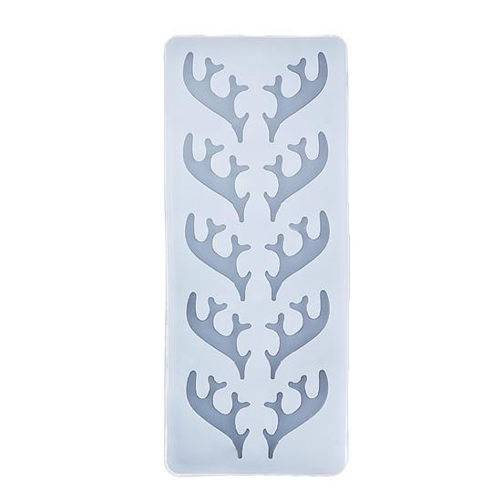 Форма для мастики в виде рогов северного оленя, пищевой силикон, инструмент для украшения шоколада, рождественская форма для выпечки для декора торта и десерта