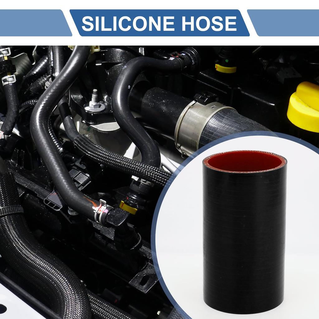 X AUTOHAUX Silicone Hose, Silicone Tube, Intercooler, Turbo, Intake Pipe, Black, Length 5.0 inches