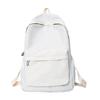 Women Schoolbag Waterproof Large Capacity School Backpack Smooth Zipper Solid Color Teens Girl Casual Daypack Bag Student Supply