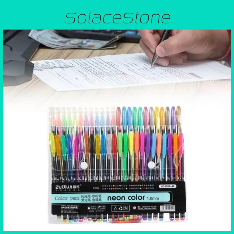 48 Color Watercolor Chalk Marker Set Student Doodle Coloring Bullet Gift Pen