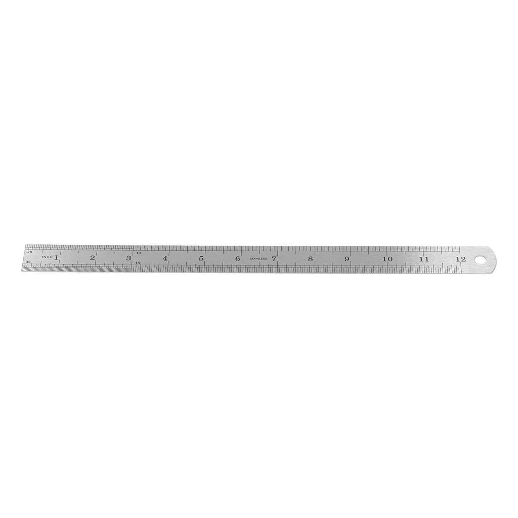 30cm Ruler 30cm Measurable Length Clear Scale Accurate Stainless Steel Metal Ruler with 2