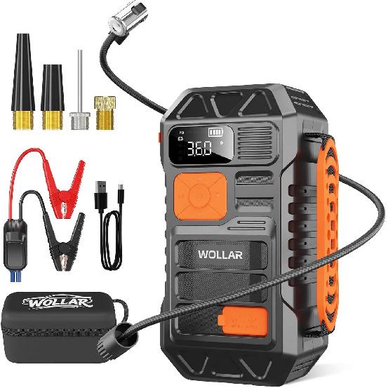 Пуско-зарядное устройство 4000А с компрессором 160 PSI, Power Bank 24000 мАч для автомобилей и шин