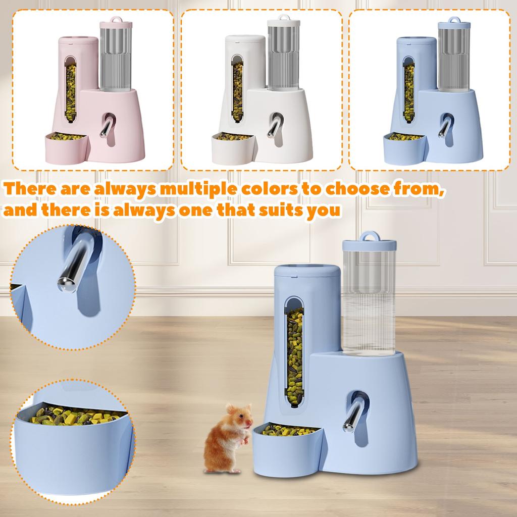 Автоматическая поилка для питьевой воды Хомяк Золотистый хомячок Чайник Миска для корма Два в одном