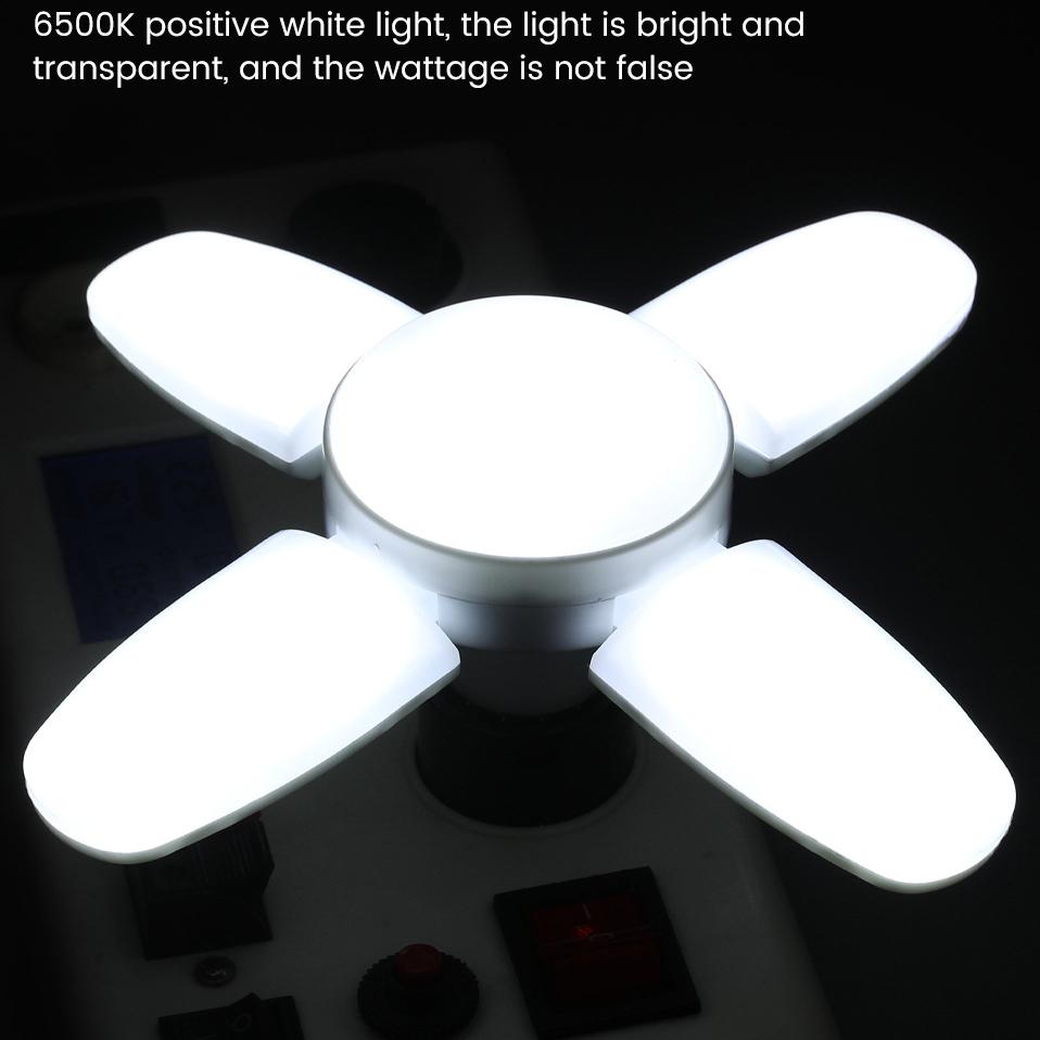 2024 LED Foldable Bulb with Fan Shape Blade Panels for Home Ceiling Light Folding Lamp