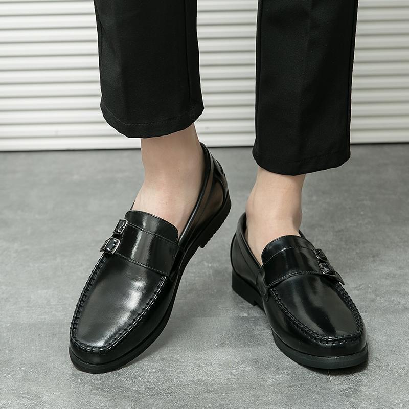 Fashion Extravagant Glossy Handmade Comfortable High-quality Leather Shoes Non Slip Men Advanced Casual Formal Business Office Loafers