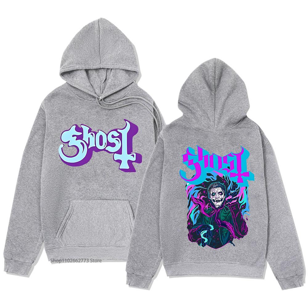 Толстовки Ghost Band с принтом музыки, толстовка женская/мужская зимняя одежда для женщин, топы с длинными рукавами Manga