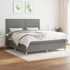3142274 vidaXL Divan Bed with Mattress Dark Grey 180x200cm Fabric
