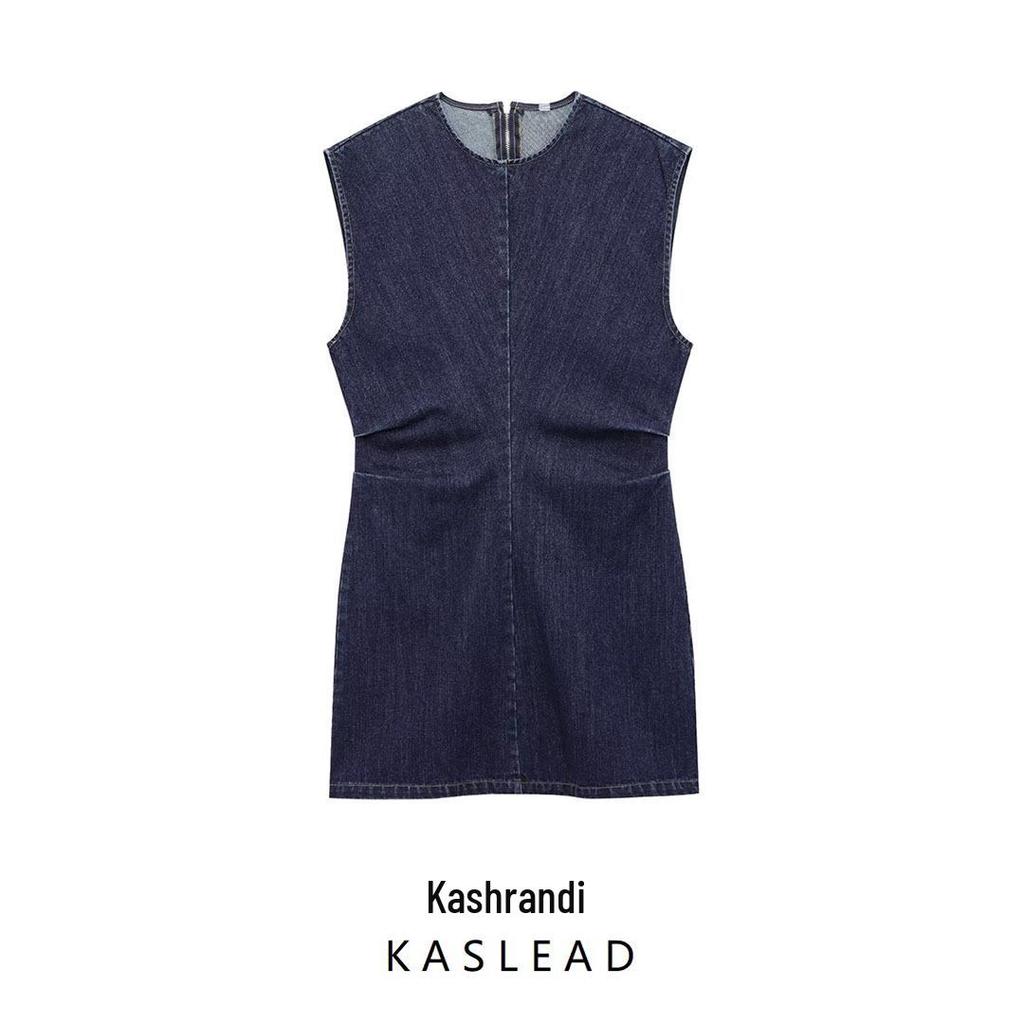 Spring 2025 Women's European & American Style Slimming Denim Dress