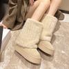 Fashion Women Snow Boots 2025 Winter Plush Warm Anti Slip Comfortable Ankle Boots Fluffy Round Toe Platform Windproof Cotton Boots