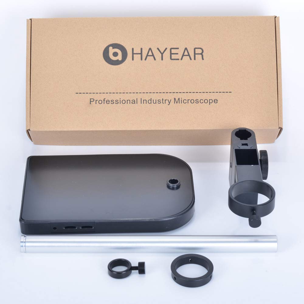 HAYEAR Bracket DIA 50mm Digital Microscope Table Stand DIA40mm Conversion Ring Included Stand for 10A Zoom Lens and 100X Lens Compatible with Digital