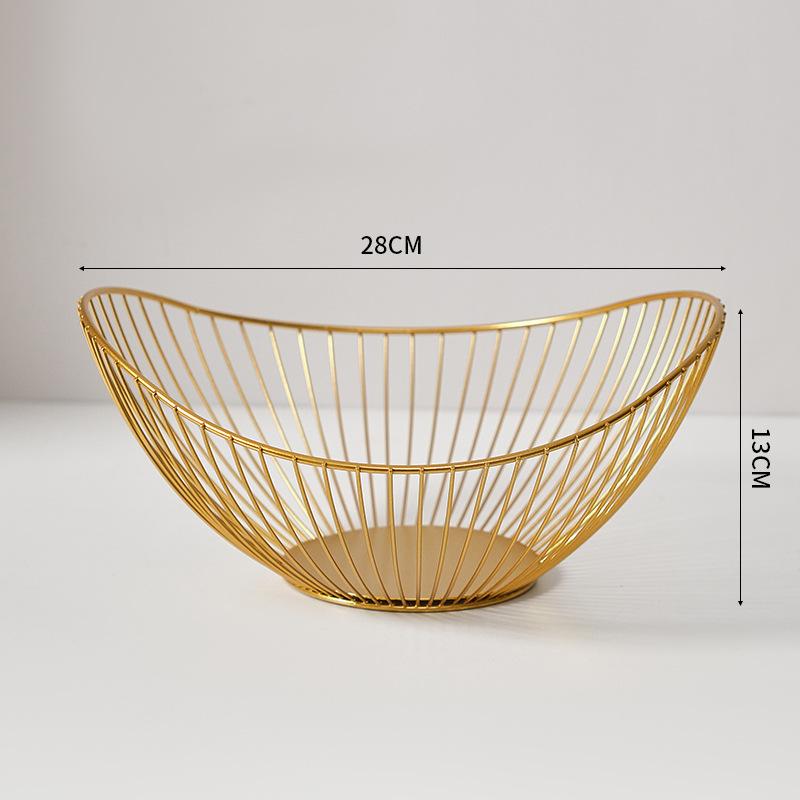 Корзина для фруктов Iron Art, поднос для конфет и закусок, фруктовая тарелка в скандинавском стиле, креативная фруктовая чаша, корзина для хранения, кухонный органайзер