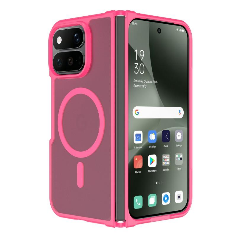 For Magsafe Translucent Case For Google Pixel 11 Pro Fold Magnetic Acrylic Shockproof Matte Anti-fall Cover For Pixel 11Pro Fold