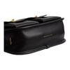 Coach Waverly 24 Double Turn Lock Design Natural Grain Leather Shoulder Bag Medium Women Shoulder Bag Black CDZ20-B4BK