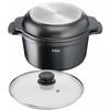 [Online Exclusive] T-fal Castline Aroma All-in-One 24cm All-Purpose Pot, Waterless Cooking, Lightweight and Easy To Use, Compatible with Induction and