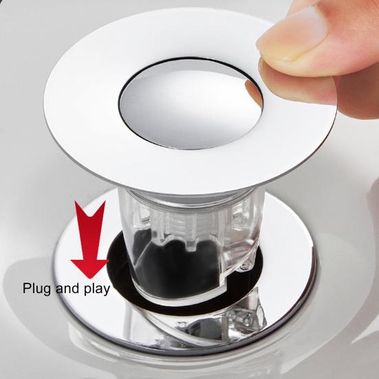 Стопор для умывальника Push-Type Design Bouncing Core Technology Stopper для предотвращения повреждения водой Home Cream Cover