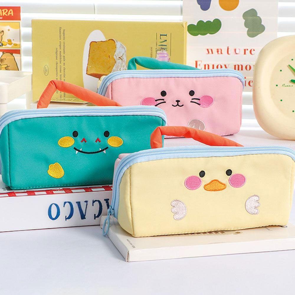 Cartoon Animal Pencil Case Color Matching Student Stationery Bags Gifts Stationery Storage Cases