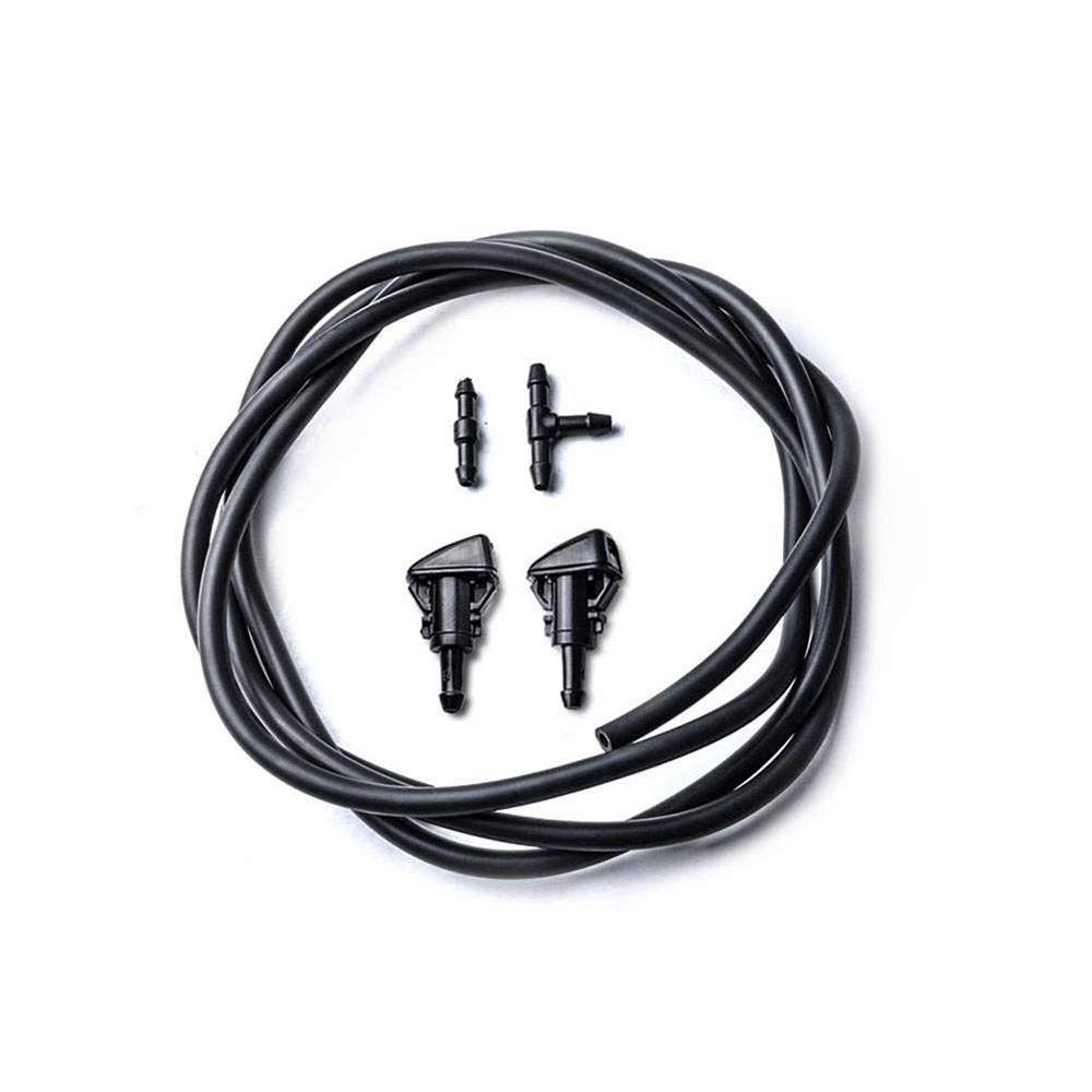 Windshield Washer Nozzles Kit for Chrysler / Dodge / Jeep / Ram 2 Meters Fluid Hose with 2 Pcs