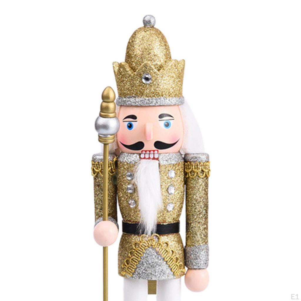 Christmas Nutcracker Figures Soldier Figure Decor, 30cm Party Favors Wooden