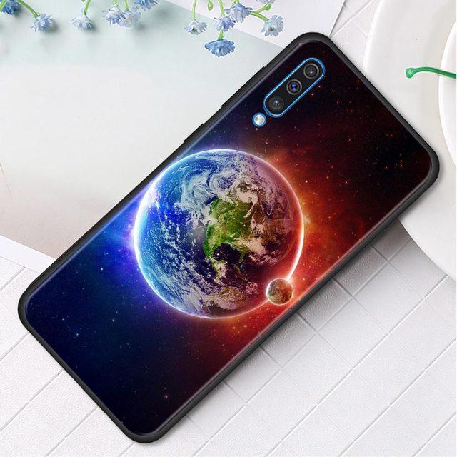 Силиконовый чехол для телефона Samsung Galaxy A50 A70 A10 A20e A30 A40 A20s A10s A10e A80 A90 A60 A30s, чехол в виде ракушки, Земли, Луны, Планеты