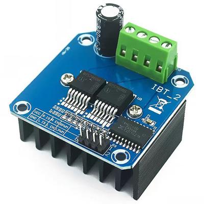 Высокомощный модуль драйвера двигателя умного автомобиля BTS7960 43A с ограничением тока, полупроводниковый драйвер с охлаждением