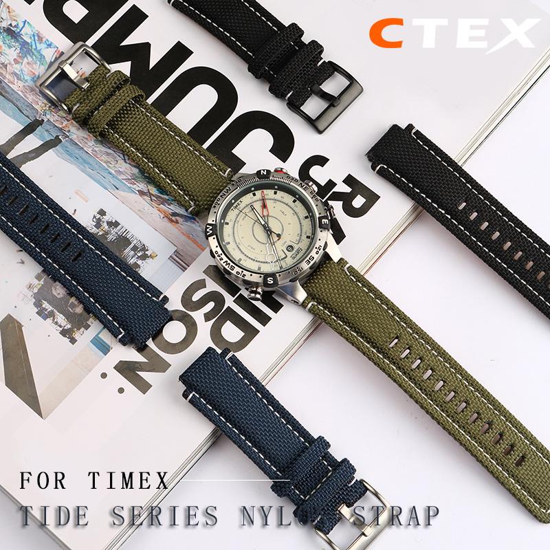 Для TIMEX Tidal T2N721 T2N720 T2n739 TW2T76300 TW2T76500 Спортивный холщовый ремешок для часов мужской Нейлоновый браслет влагостойкий мягкий Ремешок для часов