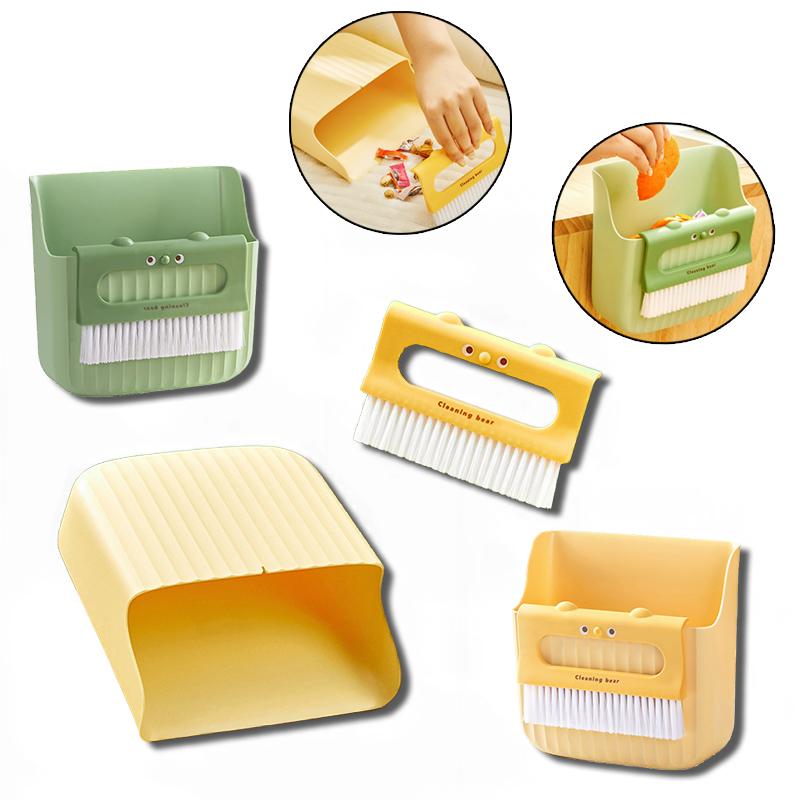 Desk Cleaning Kit Keyboard Cleaning Brush Mini Brooms Dustpans Set Garbage Dust Brush Home Desktop Accessories