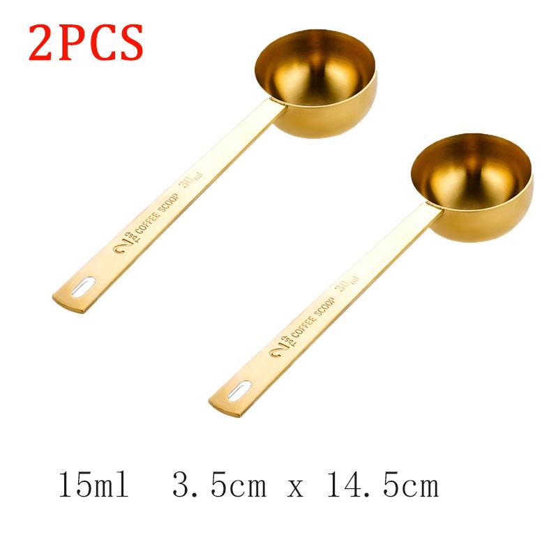 2/3 шт 15/30 мл нержавеющая сталь мерная ложка для кофе длинная ручка кофейная ложка принадлежности для выпечки инструмент ложка кухонный инструмент