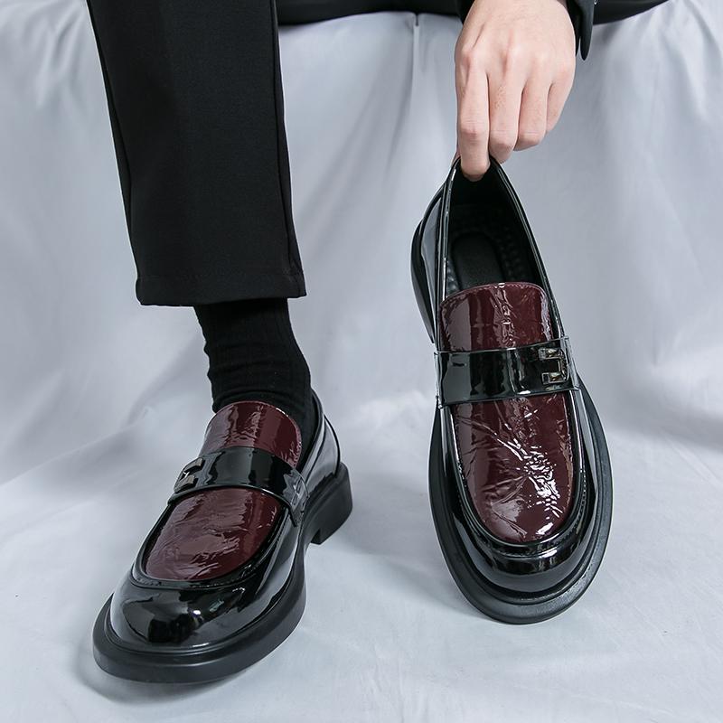 Fashion Men's Leather All-match Loafers Slip-On Male Casual Shoes Comfortable Driving Moccasins for Men Fashion Breathable Men's Flats