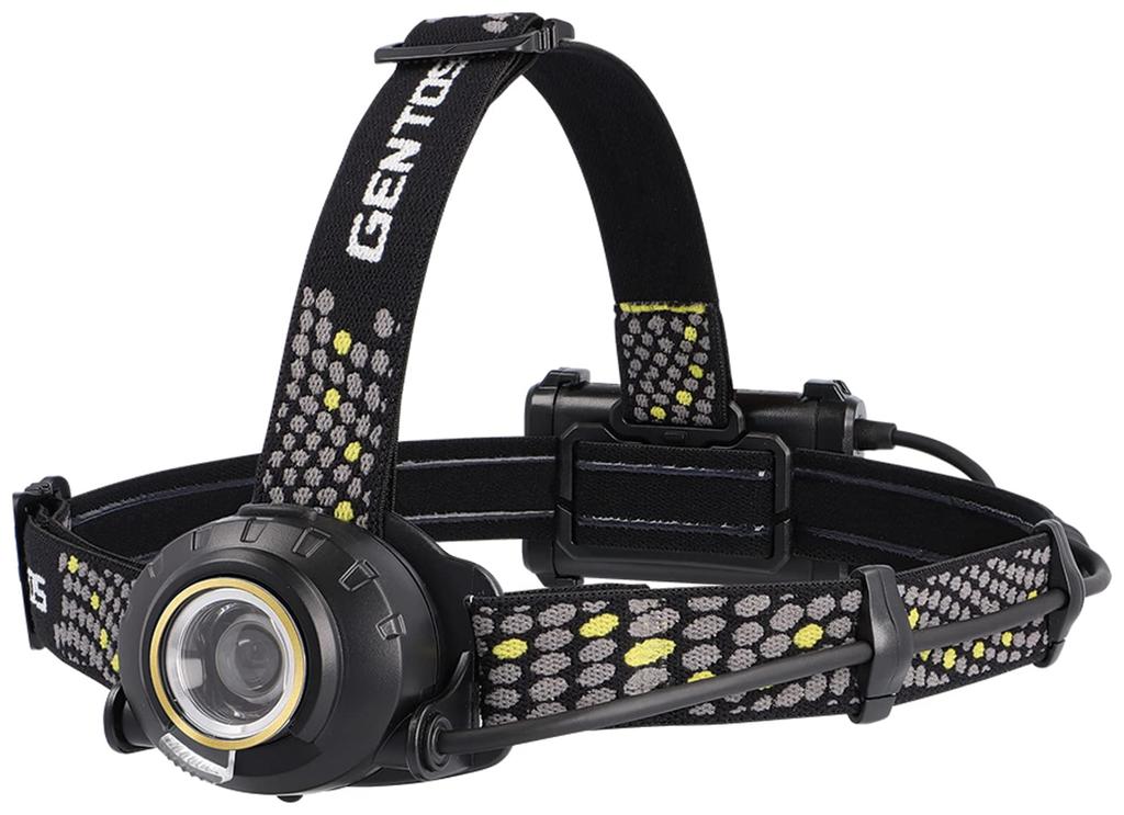 GENTOS LED Headlight USB Rechargeable 600 Lumens 8 Hours of Practical Lighting Rear Recognition Uses Dedicated Rechargeable Battery or 3 AA Batteries