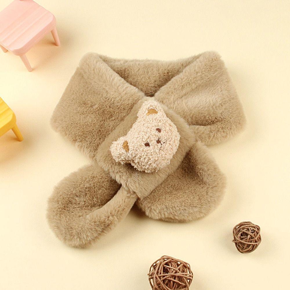 Plush Kids Winter Scarf Thick Plush Scarf Fashion Baby Shawls Baby Boys Girls
