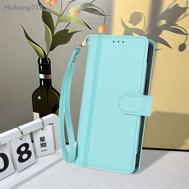 For Boost MobIle Celero 3 SC Summit 5 SN339D XD6U653DS 2024 5G Flip Wallet Case Leather Cover With Card Slots Hand Strap Wireless Charging
