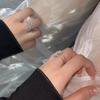 Корейская мода Регулируемое кольцо с цирконом в виде четырехлистника для женщин