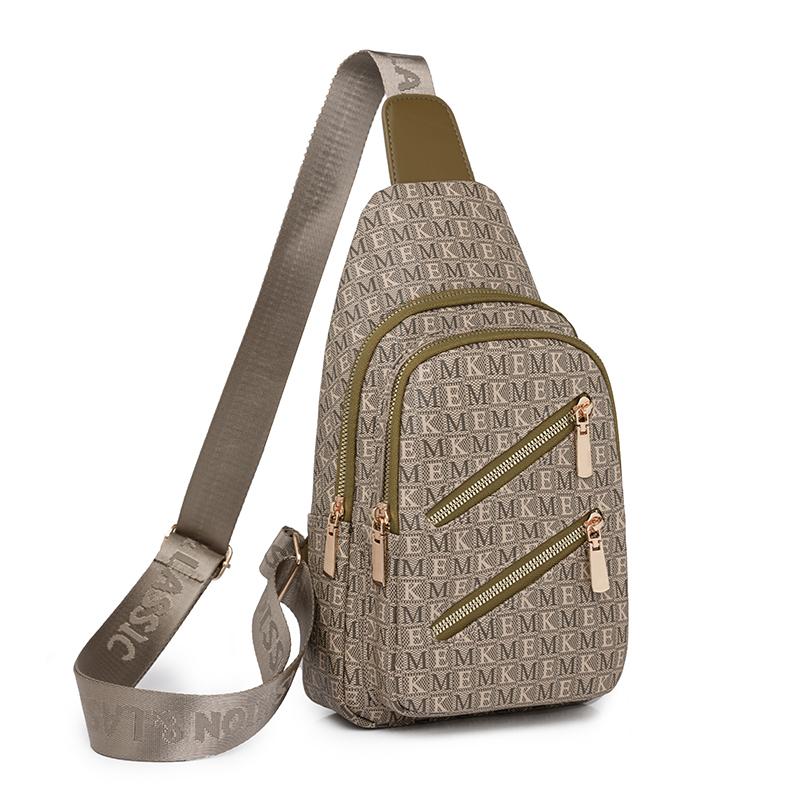 Нагрудная сумка Женская сумка через плечо Дорожная сумка на одно плечо из мягкой кожи