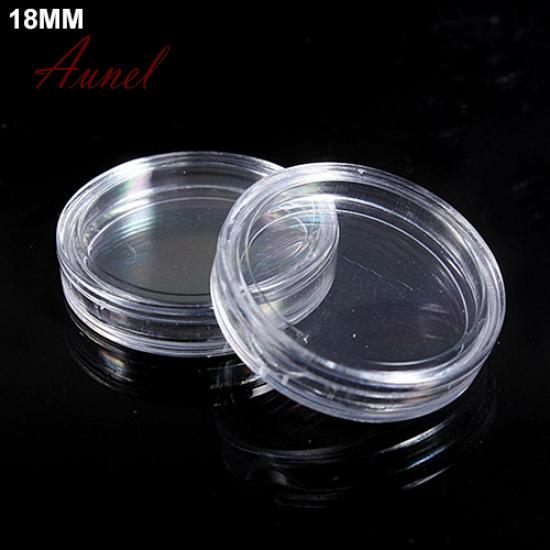 Прозрачные капсулы размером от 18 мм до 50 мм для монет. 10 штук