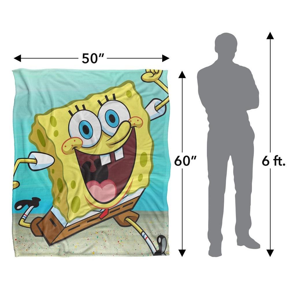 SpongeBob SquarePants Silky Character Supersoft Blanket