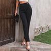 Женские летние тонкие пуговицы, повседневные брюки с высокой талией