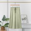 New French Style Silk Camisole & Satin Midi Skirt Dress with Drawstring