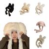 Winter Teenagers Rabbit Ear Shape Beanie Windproof Trapper Hat Ear Protector Hat Adult Winter Cycling Skiing Supplies