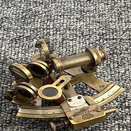 Латунный карманный секстант диаметром 12,5 см, навигационная морская деревянная шкатулка