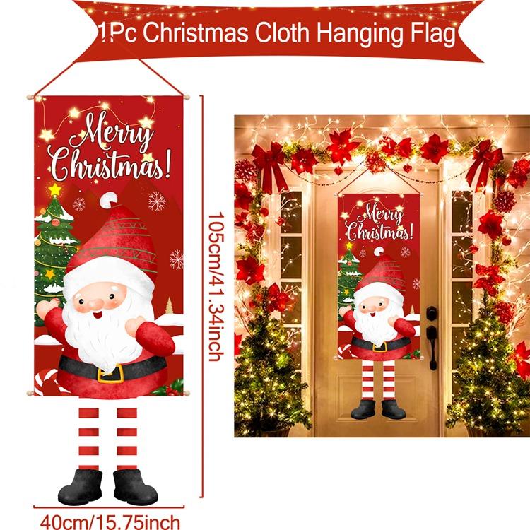 Christmas Hanging Flag Merry Christmas Decorations For Home 2025 Navidad Kerst Natal Noel Xmas Tree Ornaments Supplies Decor