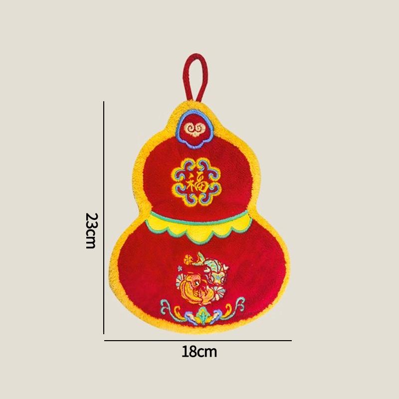 Новый год 2025 Полотенца для рук Полотенца для вытирания на Китайский Новый год Супервпитывающее полотенце для рук Принадлежности для уборки дома и кухни