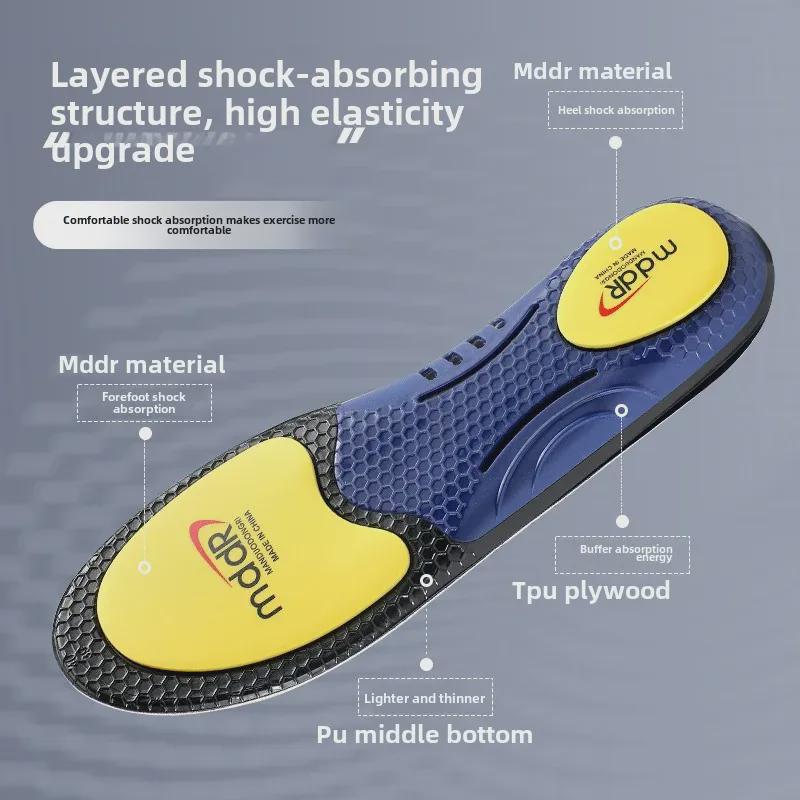 Высокоэластичная спортивная стелька из коровьей кожи: Амортизация, воздухопроницаемость, дезодорирование, поддержка свода стопы, амортизация для бега и баскетбола