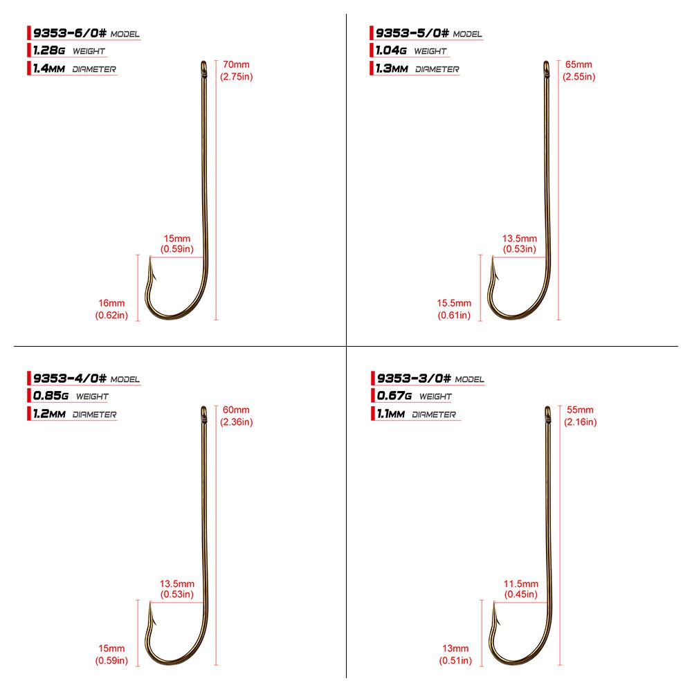 Crucian Carp Hook Has Barbs 100pcs/box Long Handle Sleeve Hook
